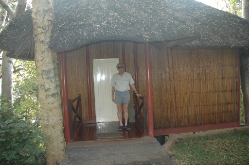 Eric in front of room at River Club 